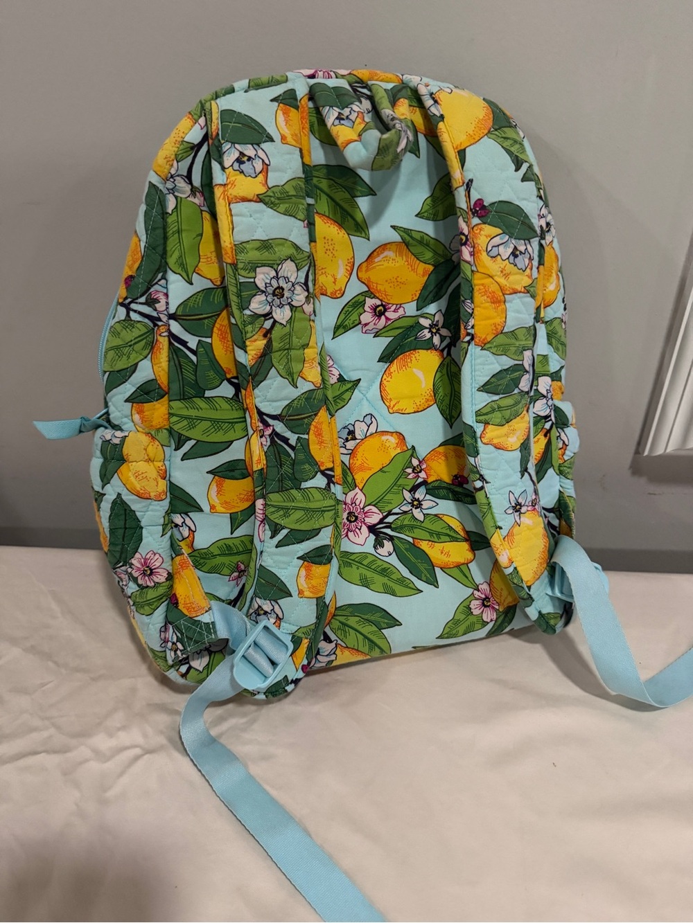 Vera Bradley Lemon Quilted Backpack - Picture 2 of 3